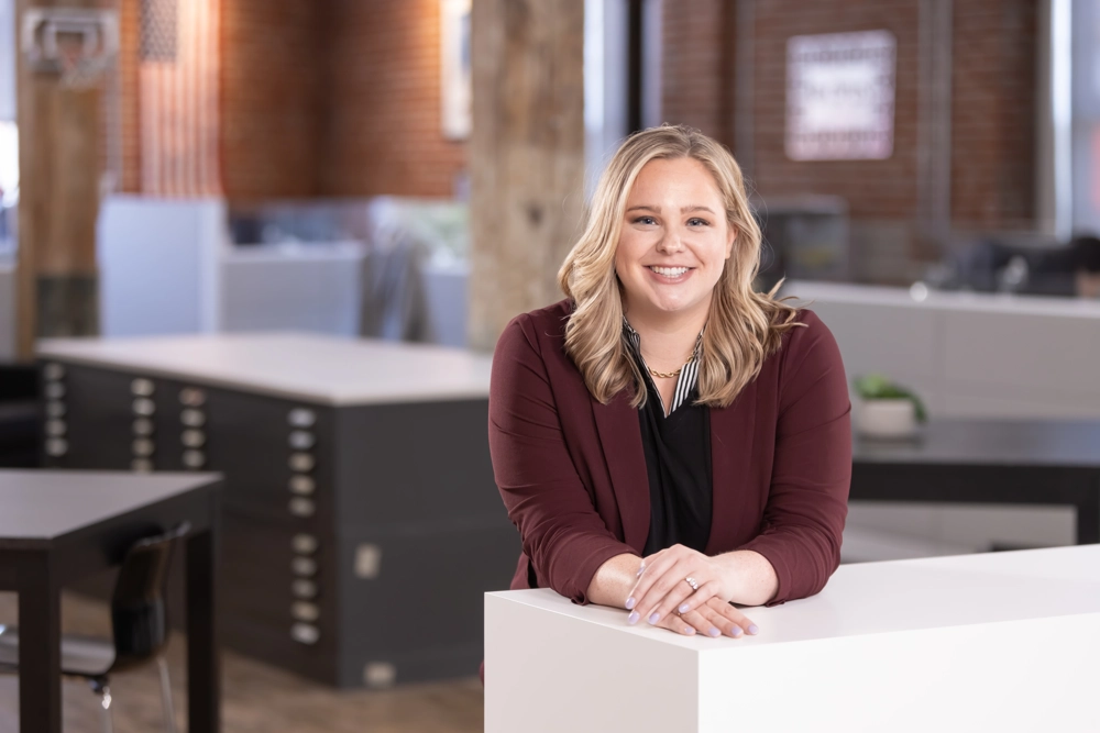 Portrait of a smiling person in business attire